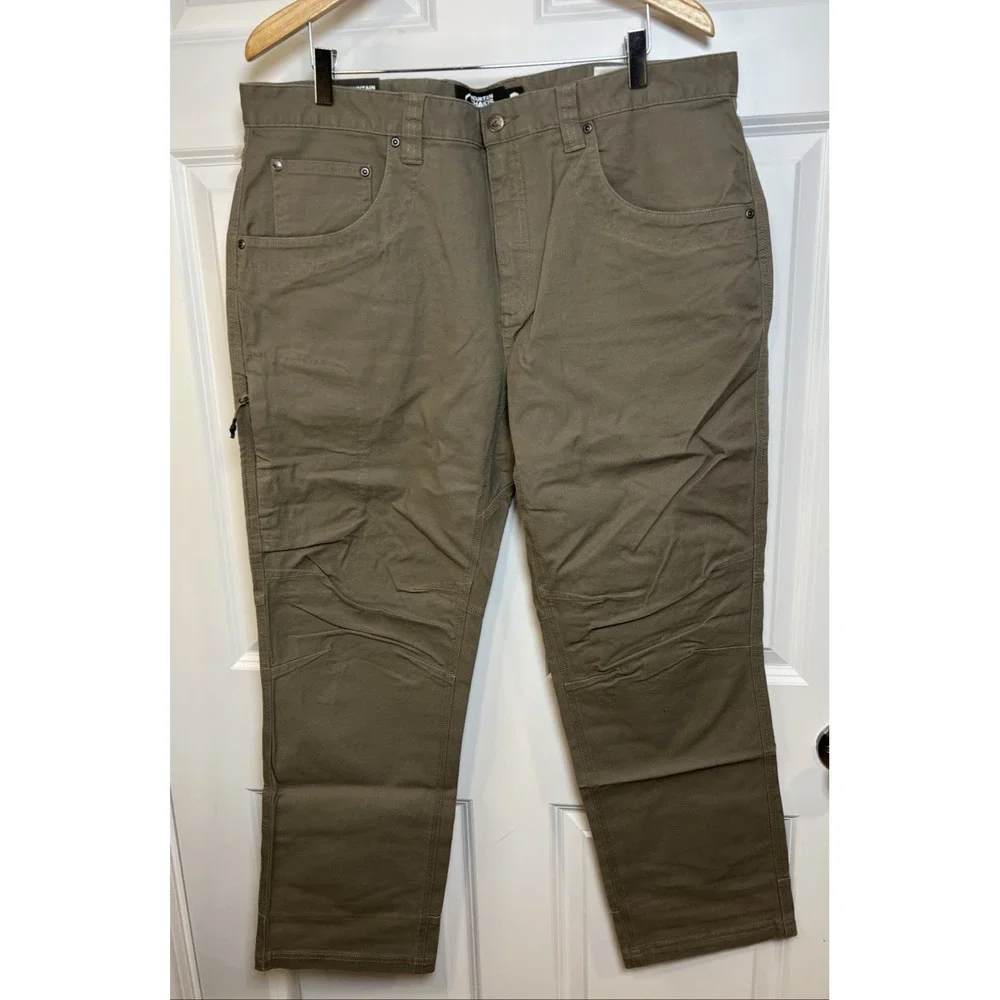 Mountain Khakis Camber Original Pants 38x30 NWT Classic Fit Stretch Brown Canvas